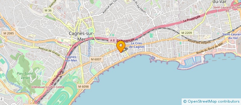 localisation de l'entreprise MADAME SANDRINE AZZOLI à CAGNES-SUR-MER