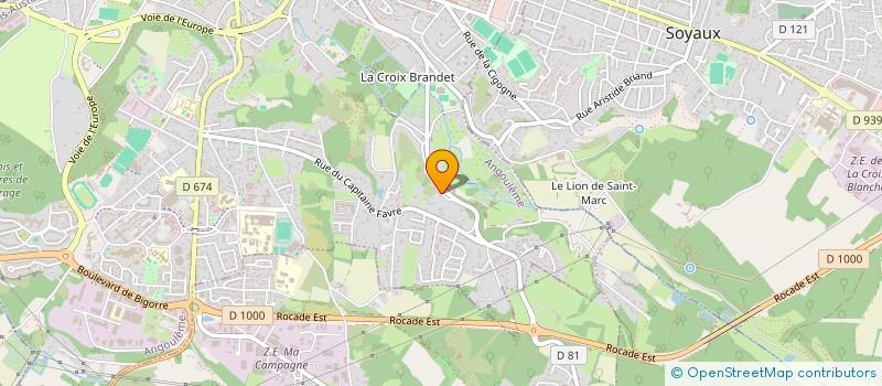 localisation de l'entreprise MADAME SANDRINE BAGLIN à ANGOULEME