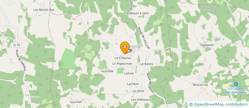localisation de l'entreprise MADAME SANDRINE BARDY à CHOURGNAC