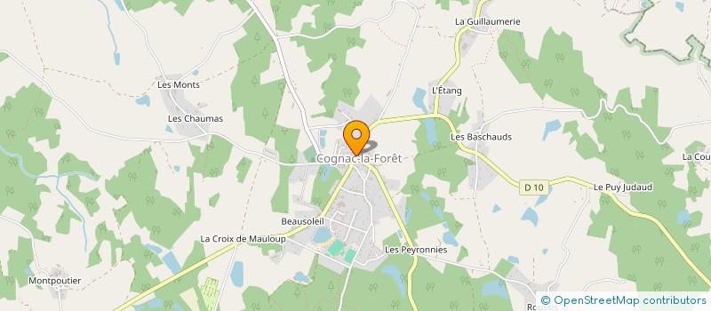 localisation de l'entreprise MADAME SANDRINE BARRIERE à COGNAC-LA-FORET