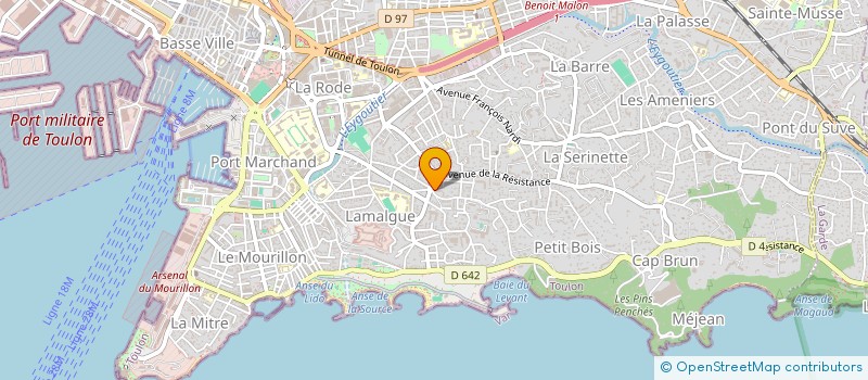 localisation de l'entreprise MADAME SANDRINE BASSET  TOULON