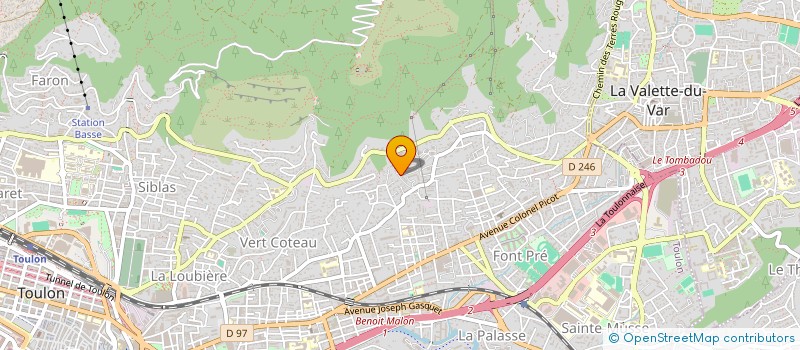 localisation de l'entreprise MADAME SANDRINE BAZIN  TOULON