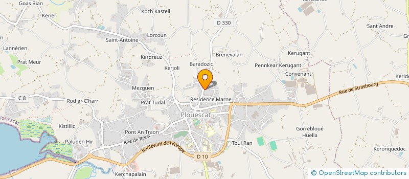 localisation de l'entreprise MADAME SANDRINE BEAULIEU  PLOUESCAT