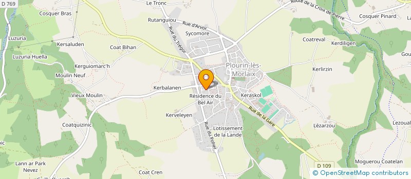 localisation de l'entreprise MADAME SANDRINE BECAM  PLOURIN-LES-MORLAIX
