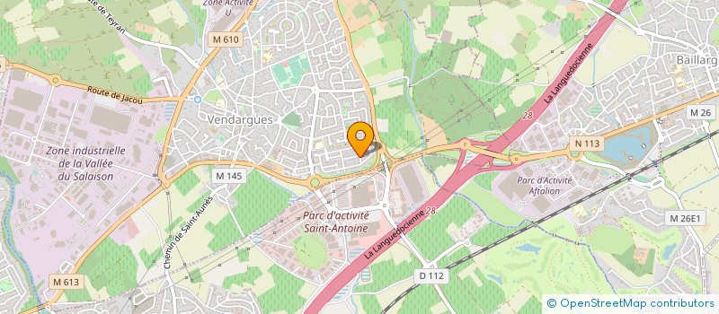 localisation de l'entreprise MADAME SANDRINE BEDUE à VENDARGUES