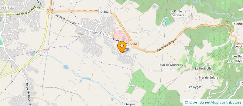 localisation de l'entreprise MADAME SANDRINE BELLON  SAINT-SAUVEUR-DE-MONTAGUT