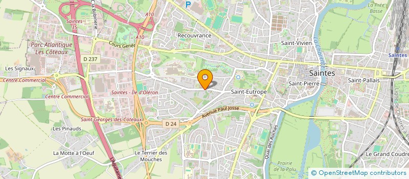 localisation de l'entreprise MADAME SANDRINE BERBILLE  SAINTES