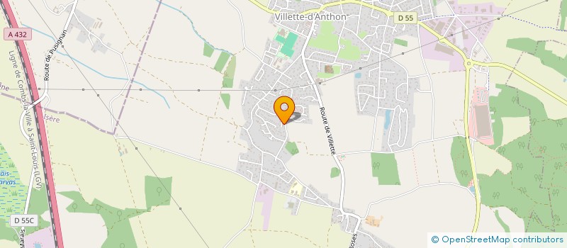 localisation de l'entreprise MADAME SANDRINE BERGER  VILLETTE-D'ANTHON