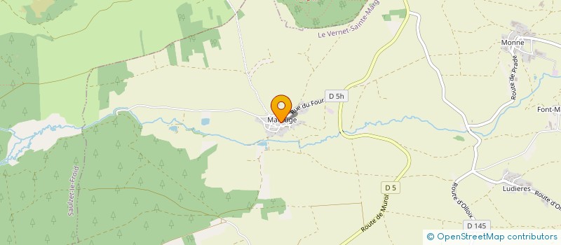 localisation de l'entreprise MADAME SANDRINE BERGOGNE  LE VERNET STE MARGUERITE