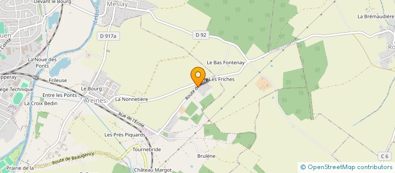 localisation de l'entreprise MADAME SANDRINE BERNARD  AREINES