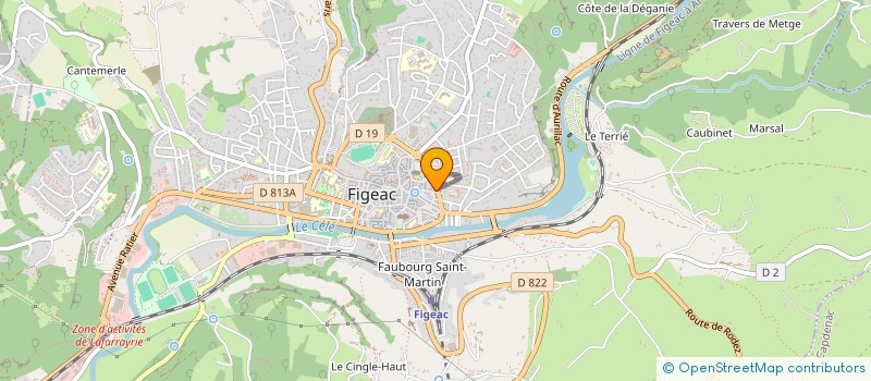 localisation de l'entreprise MADAME SANDRINE BERTHO  FIGEAC