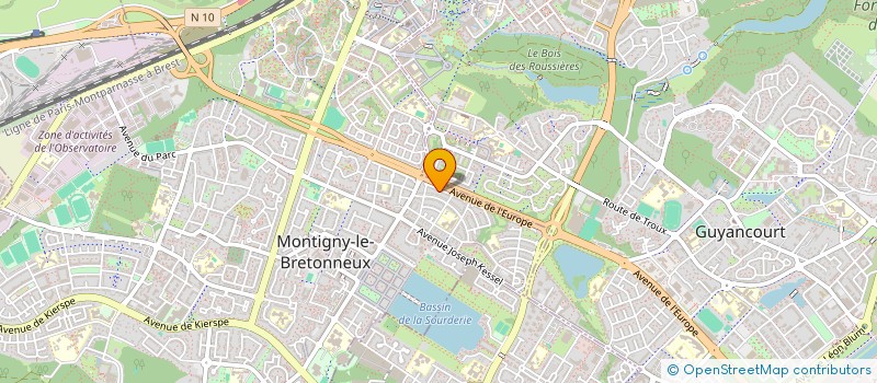 localisation de l'entreprise MADAME SANDRINE BERTIN  MONTIGNY-LE-BRETONNEUX