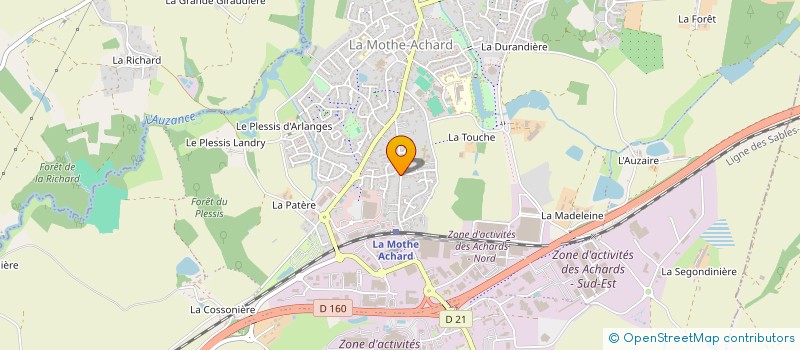 localisation de l'entreprise MADAME SANDRINE BEUVE  LES ACHARDS