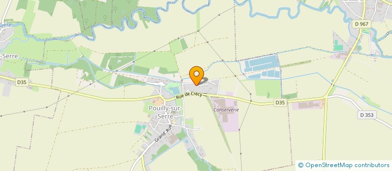 localisation de l'entreprise MADAME SANDRINE BEVIER  POUILLY-SUR-SERRE