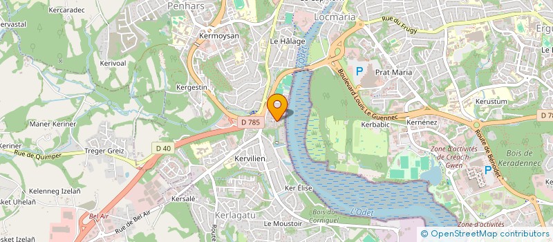 localisation de l'entreprise MADAME SANDRINE BLANC à QUIMPER