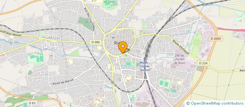 localisation de l'entreprise MADAME SANDRINE BLANC  RIOM