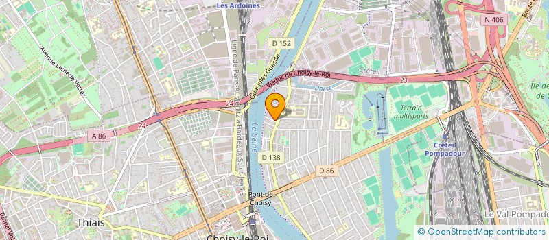 localisation de l'entreprise MADAME SANDRINE BLANVILLAIN  CHOISY-LE-ROI