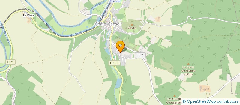 localisation de l'entreprise MADAME SANDRINE BOHAIN à CHATEL-CENSOIR