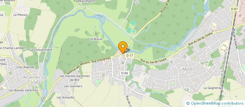 localisation de l'entreprise MADAME SANDRINE BONNOT  MONTS