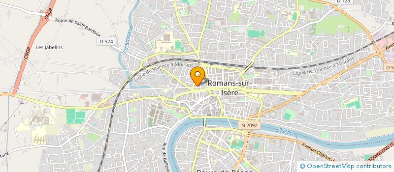 localisation de l'entreprise MADAME SANDRINE BORDAZ  ROMANS-SUR-ISERE