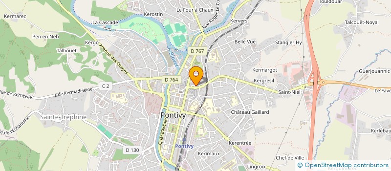 localisation de l'entreprise MADAME SANDRINE BOSCHER  PONTIVY