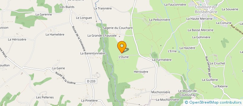 localisation de l'entreprise MADAME SANDRINE BOSSIERE  COULOUVRAY-BOISBENATRE