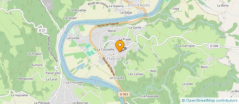 localisation de l'entreprise MADAME SANDRINE BOUISSOU  FLAGNAC