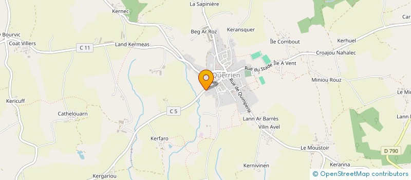 localisation de l'entreprise MADAME SANDRINE BOULANGER  QUERRIEN