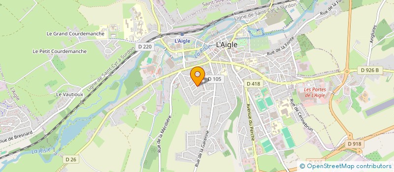 localisation de l'entreprise MADAME SANDRINE BOUQUET à L'AIGLE