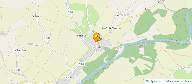 localisation de l'entreprise MADAME SANDRINE BOUTILLIER à LUZILLAT