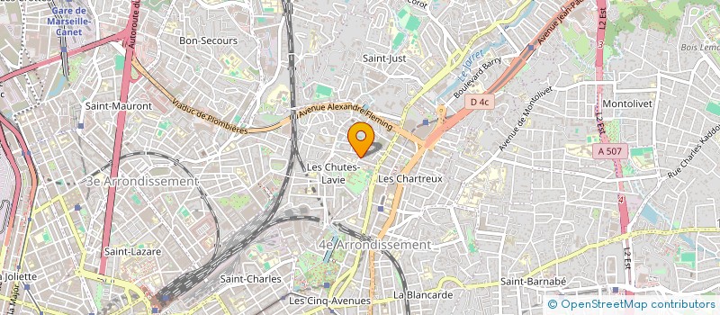 localisation de l'entreprise MADAME SANDRINE BRAUD  MARSEILLE