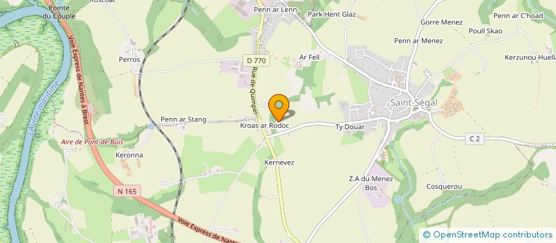 localisation de l'entreprise MADAME SANDRINE CABON  SAINT-SEGAL