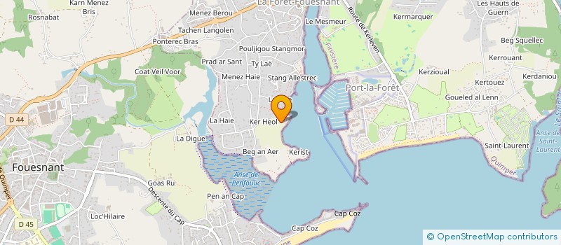 localisation de l'entreprise MADAME SANDRINE CABON  LA FORET-FOUESNANT