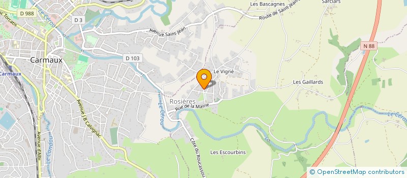 localisation de l'entreprise MADAME SANDRINE CALMETTES  ROSIERES