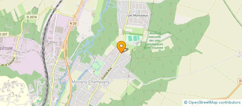 localisation de l'entreprise MADAME SANDRINE CALVARIO  MORIGNY-CHAMPIGNY