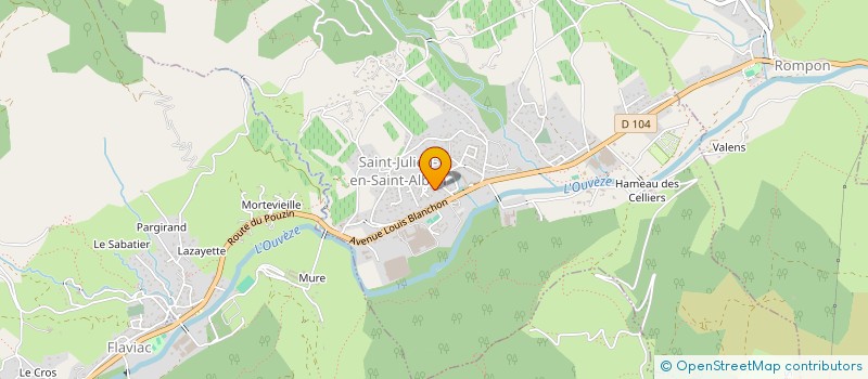 localisation de l'entreprise MADAME SANDRINE CARLE  SAINT-JULIEN-EN-SAINT-ALBAN