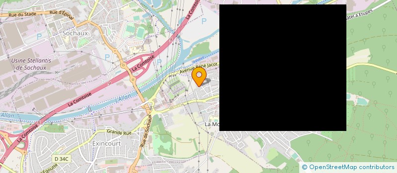 localisation de l'entreprise MADAME SANDRINE CARTIER  ETUPES