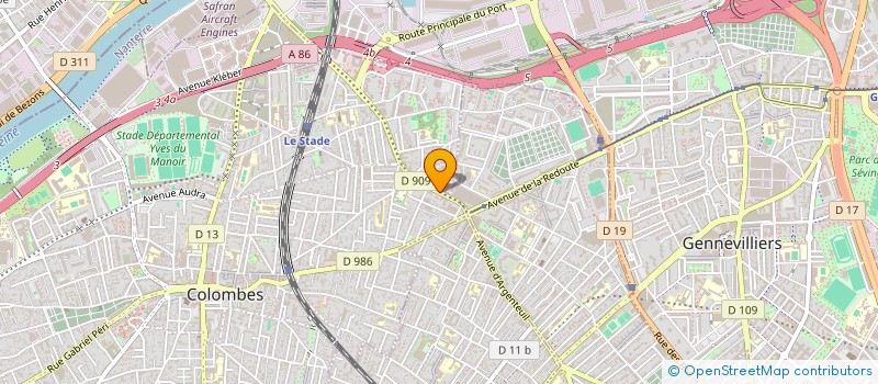 localisation de l'entreprise MADAME SANDRINE CHABRUN à COLOMBES