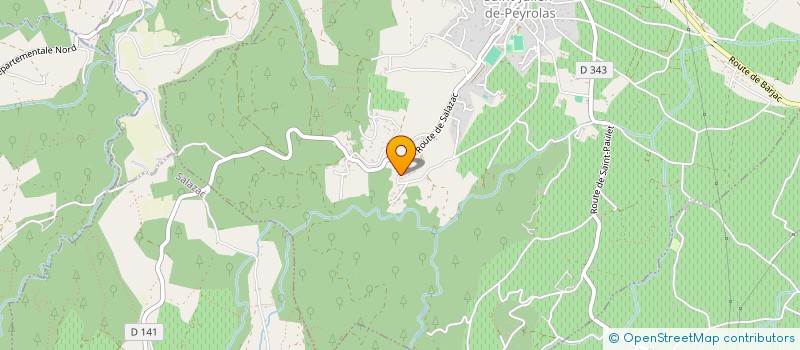localisation de l'entreprise MADAME SANDRINE CHAMBON  SAINT-JULIEN-DE-PEYROLAS