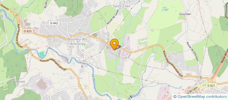 localisation de l'entreprise MADAME SANDRINE CHAPPAT  SAINT-CLAIR