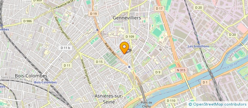 localisation de l'entreprise MADAME SANDRINE CHARLES à GENNEVILLIERS