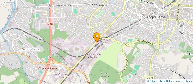 localisation de l'entreprise MADAME SANDRINE CHATEAU à ANGOULEME