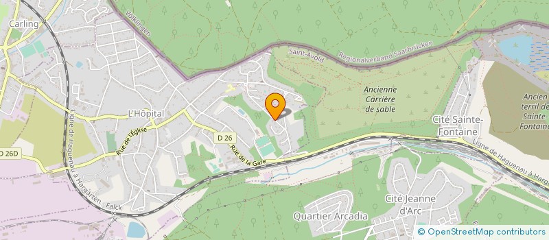 localisation de l'entreprise MADAME SANDRINE CHATON  L'HOPITAL