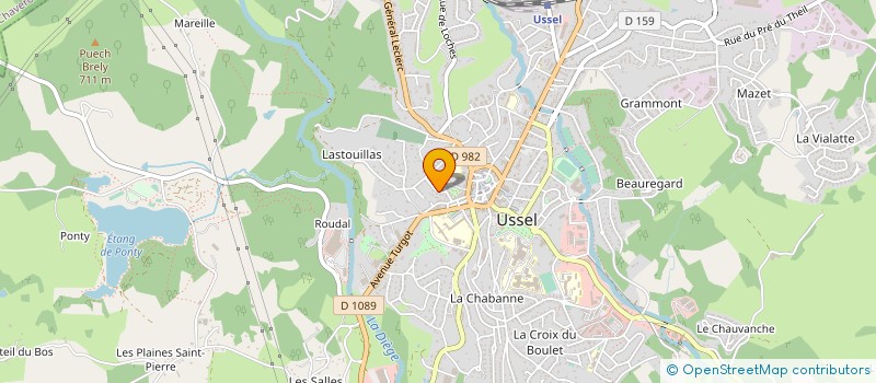 localisation de l'entreprise MADAME SANDRINE CHAVEROCHE à USSEL