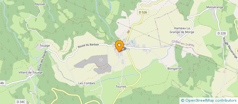 localisation de l'entreprise MADAME SANDRINE CHEVALIER  SAINT-JEAN-D'HERANS