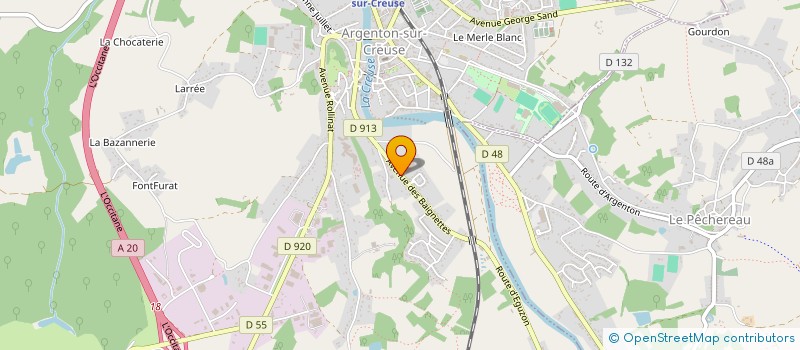 localisation de l'entreprise MADAME SANDRINE CHIMBAUD à ARGENTON-SUR-CREUSE