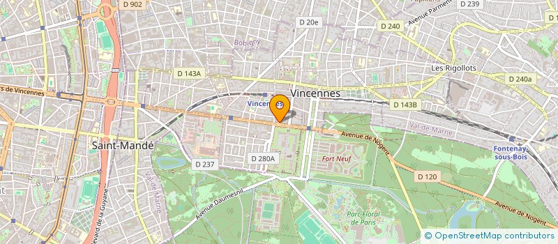 localisation de l'entreprise MADAME SANDRINE CISTAC  VINCENNES