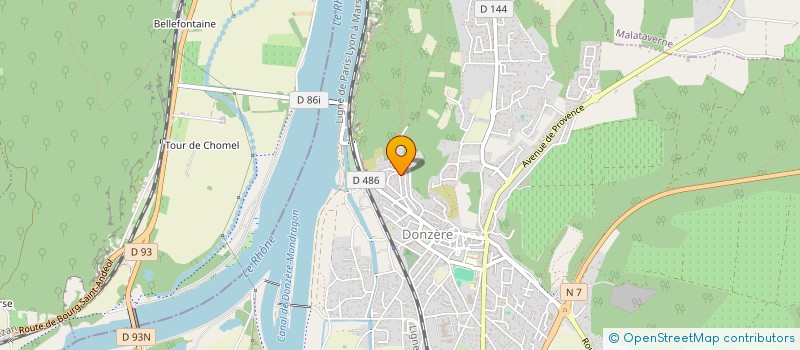 localisation de l'entreprise MADAME SANDRINE CLAUDETTE BENDON  DONZERE