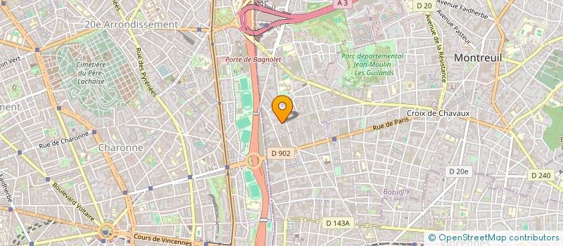 localisation de l'entreprise MADAME SANDRINE CLERGEAU à BAGNOLET