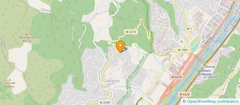 localisation de l'entreprise MADAME SANDRINE CORDIER  GATTIERES